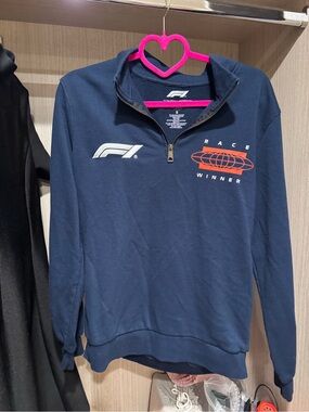 Men’s Hybrid Apparel Navy Pullover with White Logo